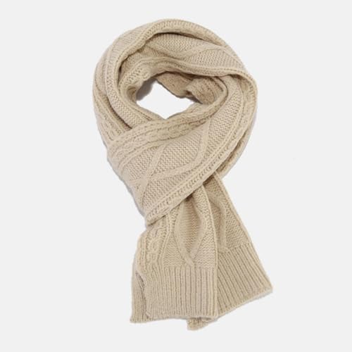 Winter Hat Beanie Long Scarf Touchscreen Gloves Set, 3Pcs Soft Thick Fleece Lined Gloves Cap Scarf Set (Beige, One Size)4