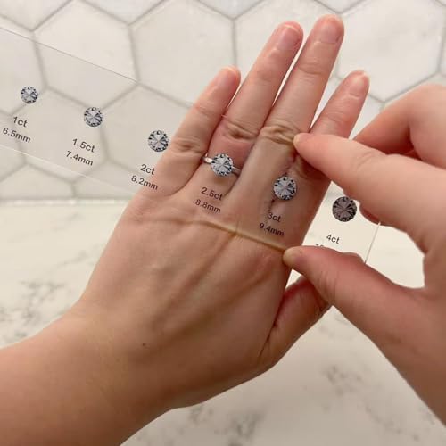 Professional Sizing Ruler with Calibration Marks for Round Oval Square Diamonds Professional Jewelry Measurement Tool - 3