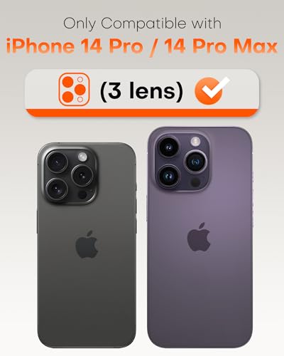 Image of TOCOL for iPhone 14 Pro Max Camera Lens Protector /iPhone 14 Pro Camera Lens Protector Tempered Glass HD Individual Scratch Resistant Cover Accessories Case Friendly 2 Pack(Light Blue)