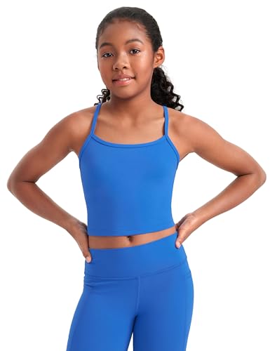 Image of CRZ YOGA Girls Butterluxe Double Lined Cami Tank | Dance, Extremely Soft, Tight Fit, Crop, Y Back, Athletic, Camisole Shirts for Women