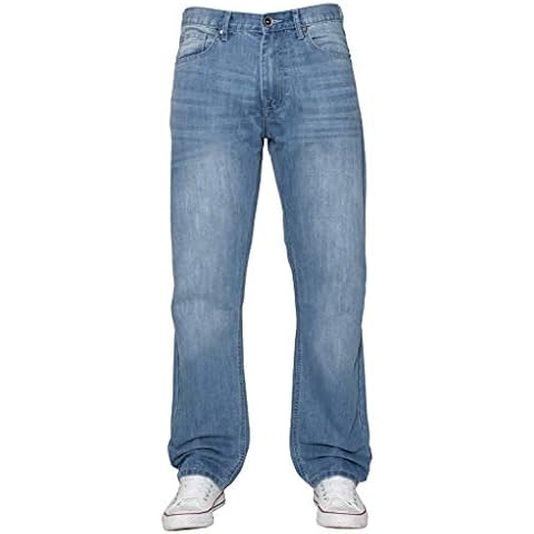 Ze ENZO Classic Straight Leg Denim Jeans Cover