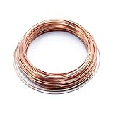 Solid Bare Copper Wire Square, Bright, Dead Soft, 50 Feet, 20 Gauge (Choose 14 to 22 ga.)