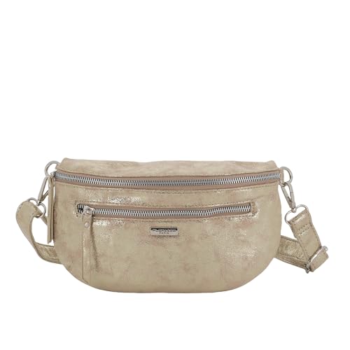 Sac banane doré femme en simili cuir suédine irisé chic et léger