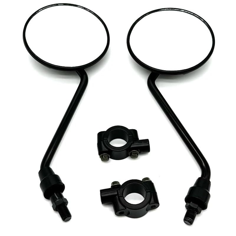 Espejos de moto universales con abrazadera M8 para eliminar ángulos muertos en manillar 22mm