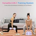 2-in-1 Ensemble de sonnettes réglables, 4 Niveaux de poids des mains (chaque 2.2.3.3/4/4/5.5lb) pour les femmes & Hommes, poids Ensemble de dumbbell convertible en Kettlebell pour la musculation à domicile