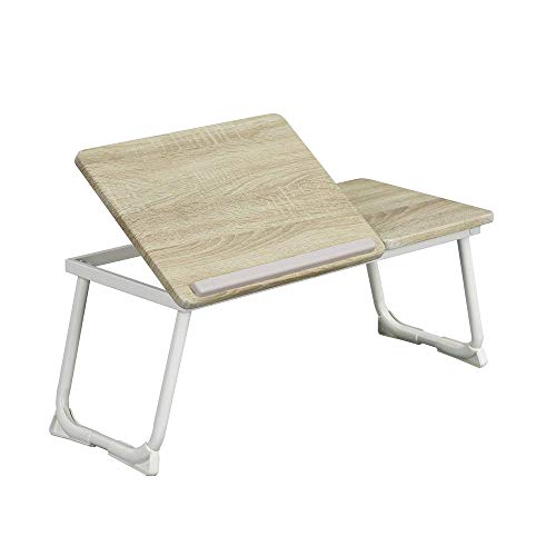 Preisvergleich Produktbild Multifunktionaler einfacher Laptop-Schreibtisch Faltbarer fauler kleiner Tisch Heimstudien-Schlafsaal Bequemer Tisch (Farbe : Weiß)