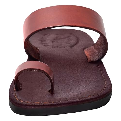 Holy Land Market Men/Women Biblical Jesus Leather/Suede Sandals/Slides From Jerusalem (Suede IV)2