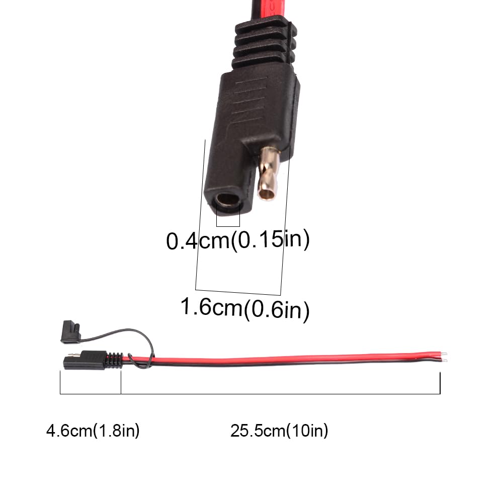14AWG SAE to SAE Battery Cable Terminal 1M Connector Power Extension 14AWG SAE to SAE Battery Cable Terminal 1M Connector Power Extension