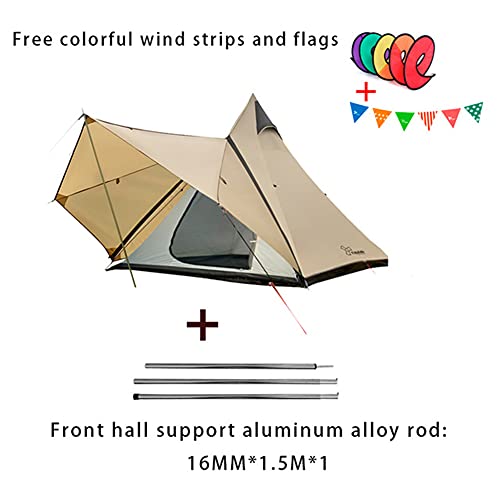 3-4 Persoons Camping Familie Tipi Tent Outdoor Dubbele Lagen Indiase Tipi Tent Geschikt voor Camping Wandelvakanties - Afbeelding 3