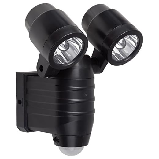 Meister LED utomhus spotlight batteridriven rörelsesensor 8 m räckvidd stänksäker utomhusbelysning med rörelsesensor väggstrålkastare, 7490120 8W