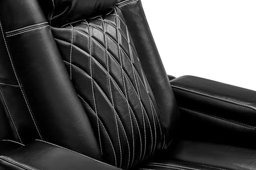 Valencia-Tuscany-Executive-Heat-Massage-Home-Theater-Seating-Top-Grain-Nappa-Leather-Power-Recliner-with-Headrest-Lumbar-Wall-Hugger-Recliner-Diamond-Stitch-USB-Row-of-2-Loveseat-Black Valencia Tuscany Executive Heat Massage Home Theater Seating Top Grain Nappa Leather Power Recliner with Headrest Lumbar Wall Hugger Recliner Diamond Stitch USB Row of 2 Loveseat Black