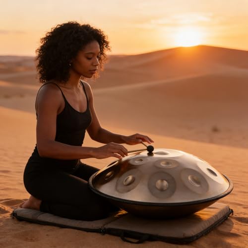 Handpan dorado 12 notas acero premium miniatura 1