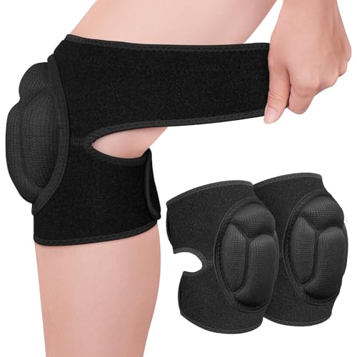 Ylinwtech (XL Knieschoner,30mm Schwarz Dicker Antikollisionsschwamm,Rutschfest Volleyball Knieschoner,1 Paar Knieschoner Garten,für Gartenarbeit, Reinigung, Bodenbeläge, Volleyball, Tanzen
