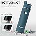 Swigina Insulated Water Bottle with Silicone Boot (36hrs Cold/18hrs Hot) - DIY Stickers, Leakproof, BPA Free, 24 oz [2-IN-1 LID]