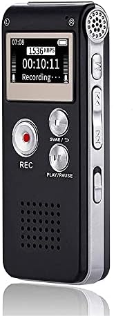 Digital Voice Recorder 16GB Voice Recorder with Playback for Lectures - USB Rechargeable Dictaphon Upgraded Small Tape Recorder