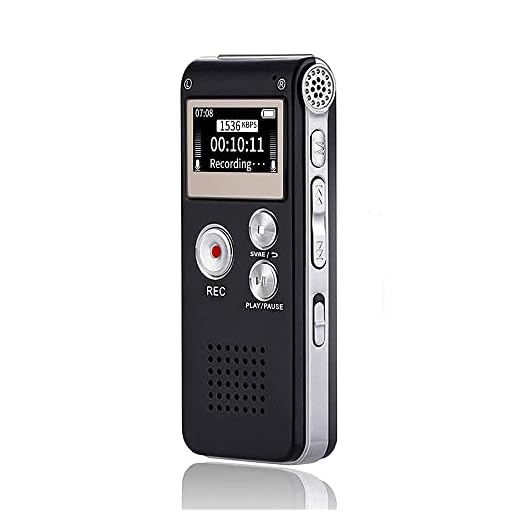 Digital Voice Recorder 16GB Voice Recorder with Playback for Lectures - USB Rechargeable Dictaphon Upgraded Small Tape Recorder