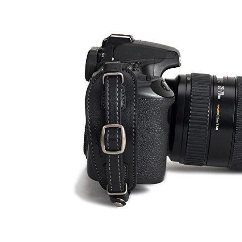 Herringbone Heritage Leather Camera Hand Grip Type 2 Hand Strap For Dslr, Black #TOP24