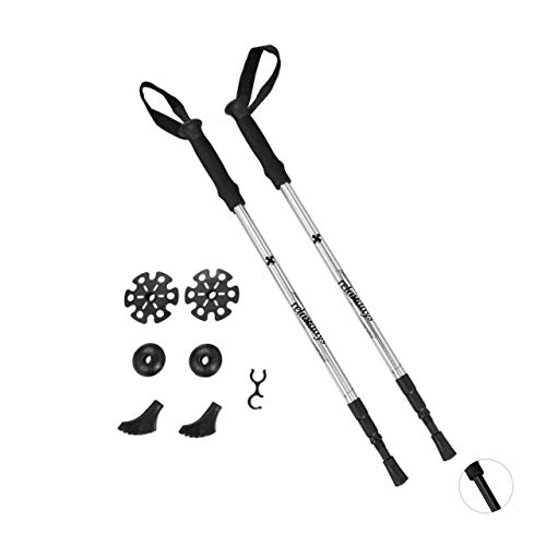 Relaxdays, Argento, Bastoni da Trekking, 2