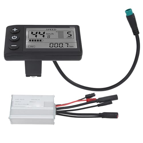YYALYYON para controlador de bicicleta, para panel S866, 36V 48V 17A, controlador de motor 250W 350W, carcasa metálica impermeable, para bicicletas eléctricas DIY