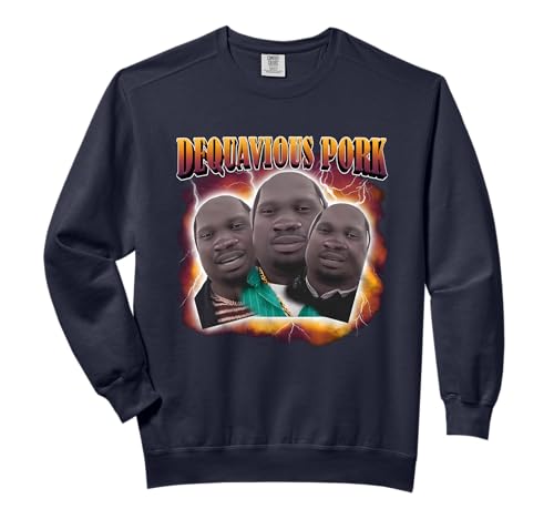 Dequavious Pork Funny Dank Memes Brainrot Internet Meme Comfort Colors Adult Sweatshirt
