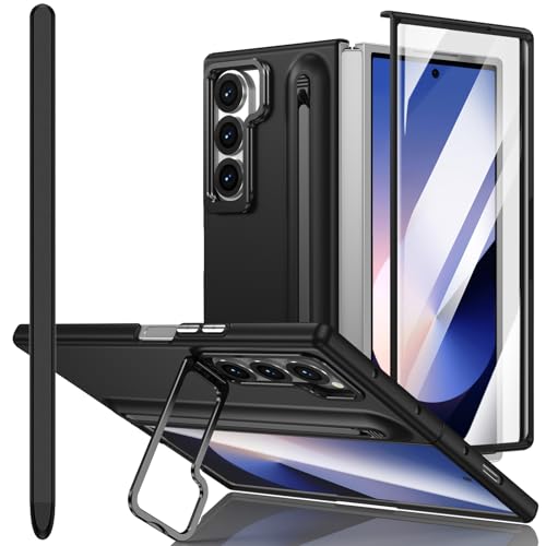 Coque Galaxy Z Fold5 protégeant l'écran avant et rangeant le stylet sans perdre la béquille