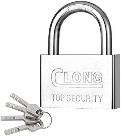 Padlock, Heavy Duty Pad Locks with Keys Shed Luggage Lock Garage Storage Warehouse Container Gym Locker Padlocks Gate Lock Outdoor Waterproof (Padlock)
