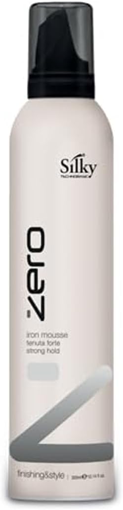 SILKY Technobasic Iron Mousse Strong Zero-Mega Hair Spray - Organic, Alcohol-Free and Unscented Volumizing Hair Spray - Non Sticky, Light Weight Cruelty Free Hair Spray for Fine Hair - 300 ml