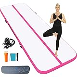 Klopxsup Inflatable Air Gymnastics Mat Training Mats 4 inches Thickness Gymnastics Tracks for Home U