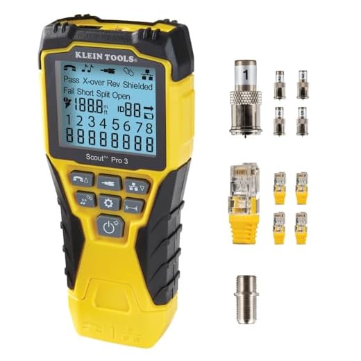 Klein Tools VDV501-851E | Scout® Pro 3 Kabeltester Kit | Ethernet Tester mit Remote-Identifikation | Für RJ45, RJ11, Koax | Inkl. Kabeladapter & 5 Remote-Einheiten | Netzwerktest & Fehlerdiagnose