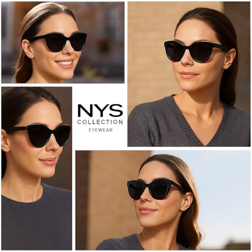 NYS Collection Oversized Cat Eye Sunglasses for Women - Lightweight - Retro Trendy 100% UV Protection3