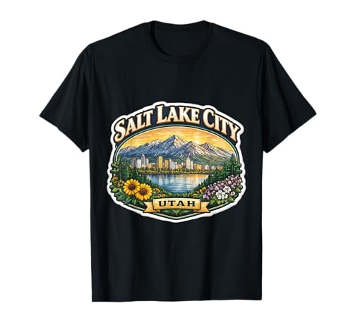 Salt Lake City Utah, Souvenir, Hauptstadt des Bundesstaates, Retro, Vintage-Stil T-Shirt