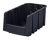 Akro-Mils 30716 Economy Stacking Nesting Plastic Storage Bin, 11-7/8-Inch Long by 6-5/8-Inch Wide by 5-Inch High, Black, Case of 10