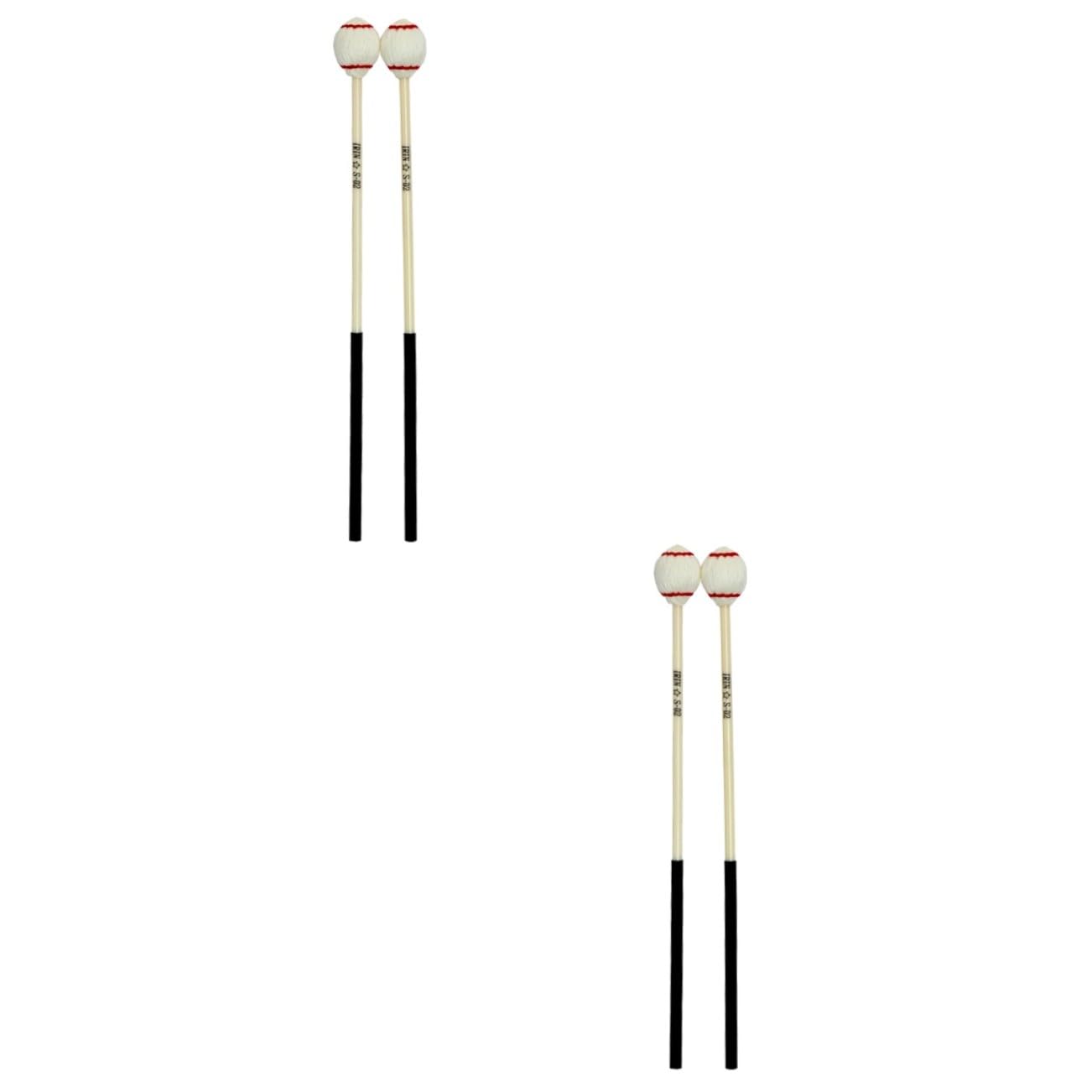 BESTonZON 2pares Baquetas De Marimba Mango De Maquetas Para Percusión Musical Mallets De Duraderos y Sensacionales