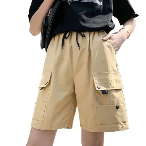 Short cargo femme coupe large contre la chaleur avec sa taille haute
