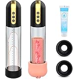 Electric Vacuum Penis Pump for Men - Cock Enlarger with Pocket Vagina & 4 Suction Intensities, High-