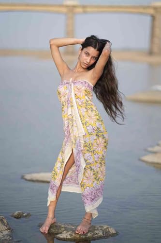 Hand Block Print Scarf Indian Cotton Sarong Decorative Handmade Cotton Beach Pareo, Printed Sarong, Swim Wear Personalized Gift3