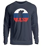 Eishockey Russland Sweatshirt | RU Eissport Länderflagge Winter Unisex Pullover