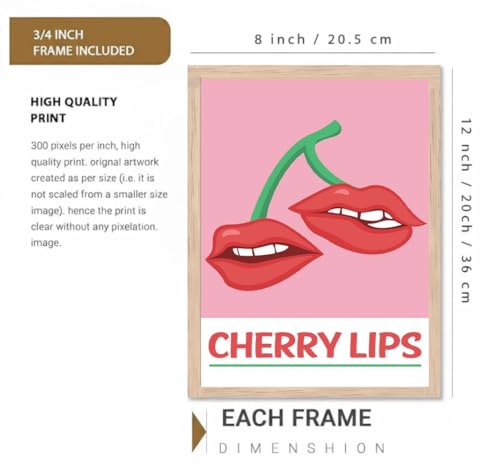 Image of BLINKART Pop Art Aesthetic Modern Art Walls With Frame | Natural Wood Texture | Living Room Bedroom Office Wall Decoration | Poster Home Decor Frames Wall Bedroom | 12x8 Inches (D573)