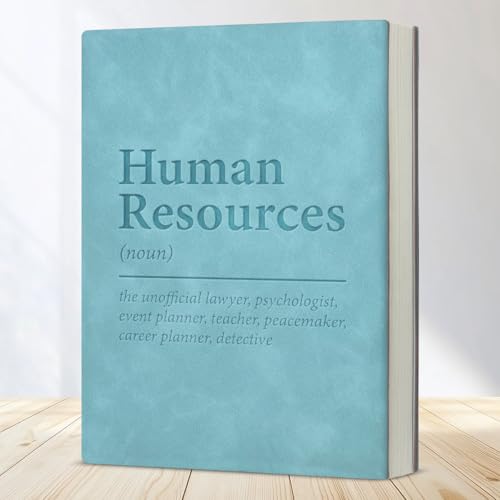 Human Resources Journal Notebook, Gifts for Women Men HR, Gifts for HR Manager Director, Human Resources Definition Leather Writing Notebook