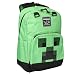 JINX Minecraft Creeper Creepin' Up Kids School Backpack, Green, 17"
