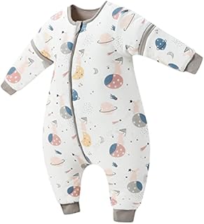 ChicSky Baby Sleeping Bag with Legs 2.5 Tog Baby Sleeping Bag with Sleeves 100% Cotton Infant Walking Sleeping Wearable Blanket 4-6 Years