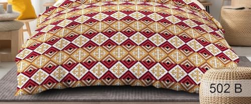 Image of NewUnique Double Bedsheet with Two Pillow Cover King Size Couple Print