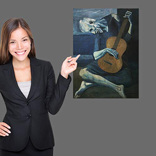 3 Pack Of Posters: Vincent Van Gogh Skeleton + The Old Guitarist By Pablo Picasso + The Great Wave Off Kanagawa By Katsushika Hokusai - Set Of 3 Fine Art Prints (Laminated, 18" X 24") #TOP4