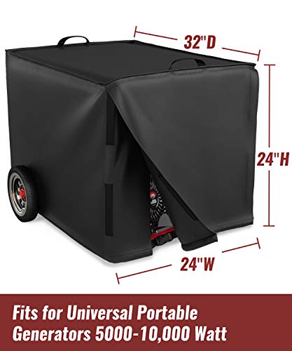NUPICK 32 inch Generater Cover for Universal Portable Generators 5000-10,000 Watt, Waterproof and Windproof Cover, 32 x 24 x 24 inch