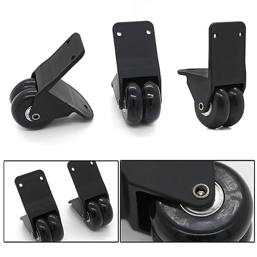 2 Pack Luggage External Wheels Replacement Mute Caster Swivel Wheel Mount Universal Right Angle L Shape Roller for Travel Bag Suitcase Rolling Duffel Bags Speaker Soundbox Briefcase Trolley3
