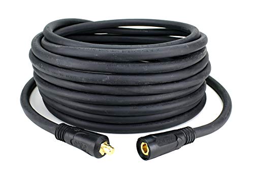 SÜA® - 200 Amp Welding Lead Extension - Dinse 10-25 Male/Female Connectors - #2 AWG cable (25 FEET)