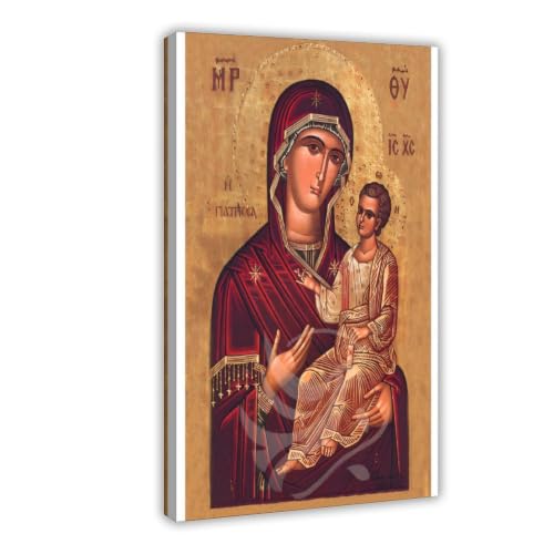 Orthodox Theotokos Virgin Mary Icon Canvas