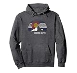 Crested Butte Rocky Mountain Colorado Flag Pullover Hoodie