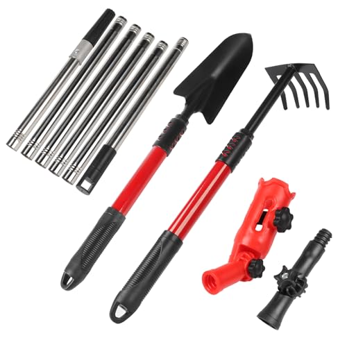 Ruaizel Outils de nettoyage de gouttière, nettoyeur de gouttière avec tige d'extension de 1,7 m, poteau de nettoyage de gouttière pour gouttières de toit, extraction de feuilles et de débris