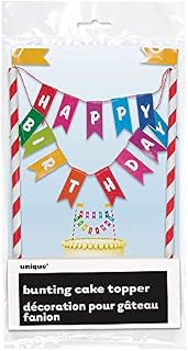 Unique Party 49578 - Rainbow Birthday Cake Bunting Topper